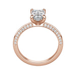 Load image into Gallery viewer, EVIA EMERALD CUT MOISSANITE ENGAGEMENT RING