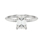 Load image into Gallery viewer, EVIA EMERALD CUT MOISSANITE ENGAGEMENT RING