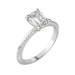 Load image into Gallery viewer, EVIA EMERALD CUT MOISSANITE ENGAGEMENT RING