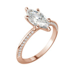 Load image into Gallery viewer, EVIA MARQUISE CUT MOISSANITE ENGAGEMENT RING