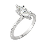 Load image into Gallery viewer, EVIA MARQUISE CUT MOISSANITE ENGAGEMENT RING