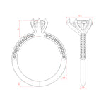 Load image into Gallery viewer, EVIA PEAR CUT MOISSANITE ENGAGEMENT RING
