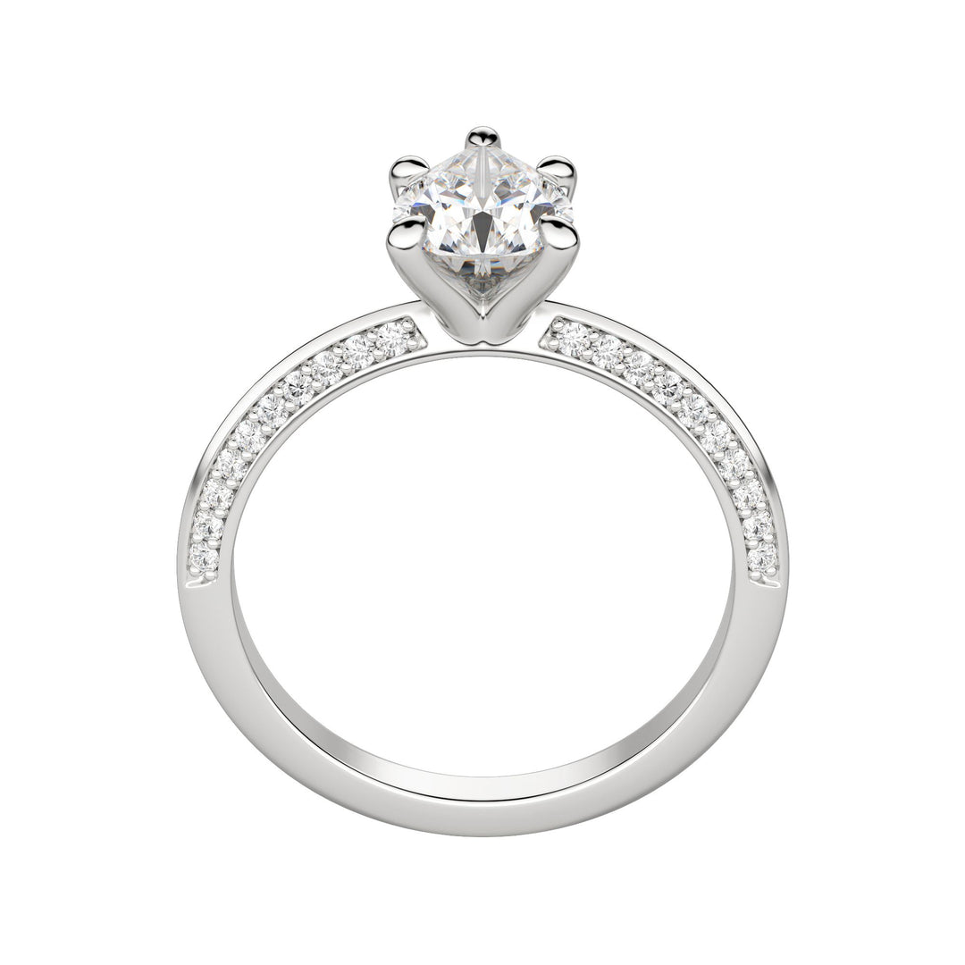 EVIA PEAR CUT MOISSANITE ENGAGEMENT RING