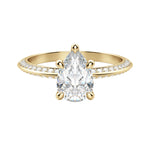 Load image into Gallery viewer, EVIA PEAR CUT MOISSANITE ENGAGEMENT RING
