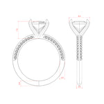 Load image into Gallery viewer, EVIA PRINCESS CUT MOISSANITE ENGAGEMENT RING