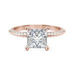 Load image into Gallery viewer, EVIA PRINCESS CUT MOISSANITE ENGAGEMENT RING