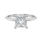 Load image into Gallery viewer, EVIA PRINCESS CUT MOISSANITE ENGAGEMENT RING