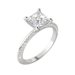 Load image into Gallery viewer, EVIA PRINCESS CUT MOISSANITE ENGAGEMENT RING