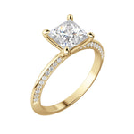Load image into Gallery viewer, EVIA PRINCESS CUT MOISSANITE ENGAGEMENT RING