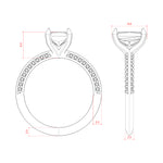 Load image into Gallery viewer, EVIA RADIANT CUT MOISSANITE ENGAGEMENT RING