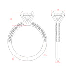 Load image into Gallery viewer, EVIA ROUND CUT MOISSANITE ENGAGEMENT RING