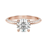 Load image into Gallery viewer, EVIA ROUND CUT MOISSANITE ENGAGEMENT RING