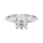 Load image into Gallery viewer, EVIA ROUND CUT MOISSANITE ENGAGEMENT RING