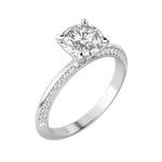 Load image into Gallery viewer, EVIA ROUND CUT MOISSANITE ENGAGEMENT RING