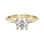 Load image into Gallery viewer, EVIA ROUND CUT MOISSANITE ENGAGEMENT RING