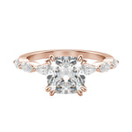 Load image into Gallery viewer, FREY CUSHION CUT MOISSANITE ENGAGEMENT RING