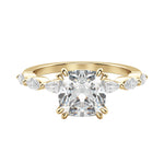 Load image into Gallery viewer, FREY CUSHION CUT MOISSANITE ENGAGEMENT RING