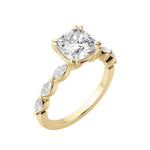 Load image into Gallery viewer, FREY CUSHION CUT MOISSANITE ENGAGEMENT RING
