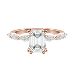 Load image into Gallery viewer, FREY EMERALD CUT MOISSANITE ENGAGEMENT RING