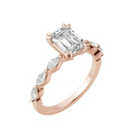 Load image into Gallery viewer, FREY EMERALD CUT MOISSANITE ENGAGEMENT RING