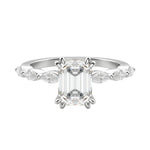 Load image into Gallery viewer, FREY EMERALD CUT MOISSANITE ENGAGEMENT RING