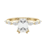 Load image into Gallery viewer, FREY EMERALD CUT MOISSANITE ENGAGEMENT RING