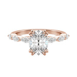 Load image into Gallery viewer, FREY OVAL CUT MOISSANITE ENGAGEMENT RING
