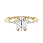 Load image into Gallery viewer, FREY OVAL CUT MOISSANITE ENGAGEMENT RING