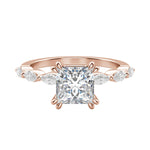 Load image into Gallery viewer, FREY PRINCESS CUT MOISSANITE ENGAGEMENT RING