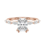 Load image into Gallery viewer, FREY RADIANT CUT MOISSANITE ENGAGEMENT RING