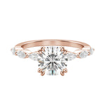 Load image into Gallery viewer, FREY ROUND CUT MOISSANITE ENGAGEMENT RING