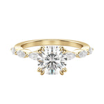 Load image into Gallery viewer, FREY ROUND CUT MOISSANITE ENGAGEMENT RING