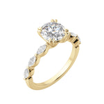 Load image into Gallery viewer, FREY ROUND CUT MOISSANITE ENGAGEMENT RING