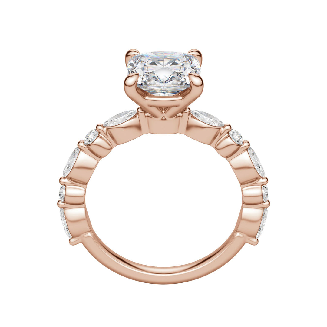 GAIA CUSHION CUT MOISSANITE ENGAGEMENT RING