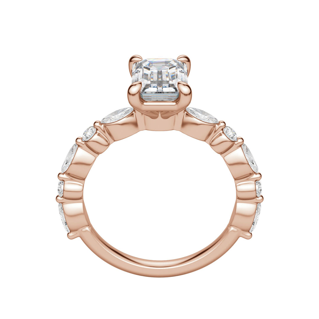 GAIA EMERALD CUT MOISSANITE ENGAGEMENT RING