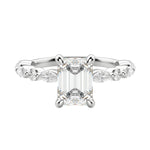 Load image into Gallery viewer, GAIA EMERALD CUT MOISSANITE ENGAGEMENT RING