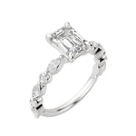 Load image into Gallery viewer, GAIA EMERALD CUT MOISSANITE ENGAGEMENT RING