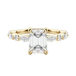 Load image into Gallery viewer, GAIA EMERALD CUT MOISSANITE ENGAGEMENT RING