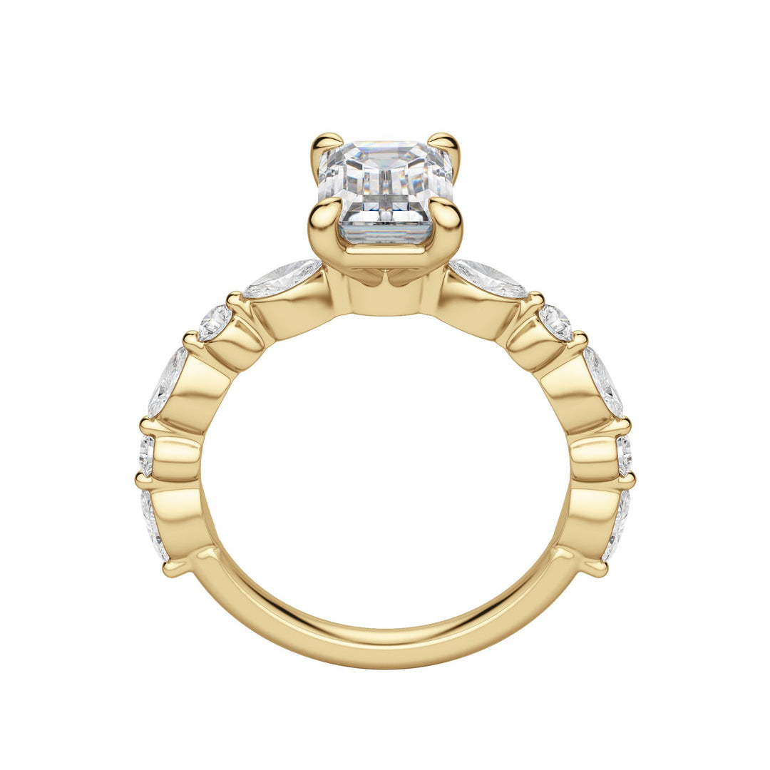 GAIA EMERALD CUT MOISSANITE ENGAGEMENT RING