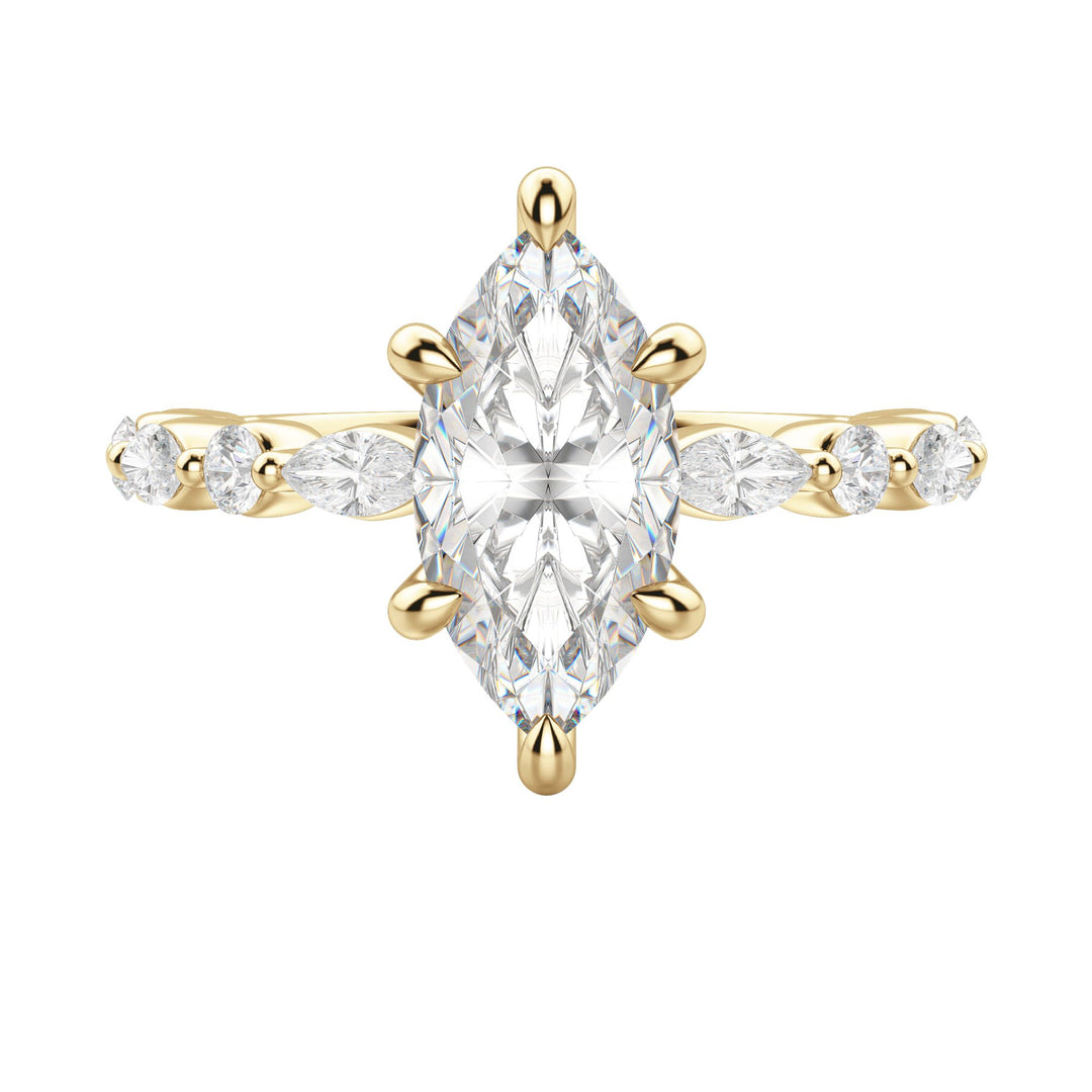 GAIA MARQUISE CUT MOISSANITE ENGAGEMENT RING