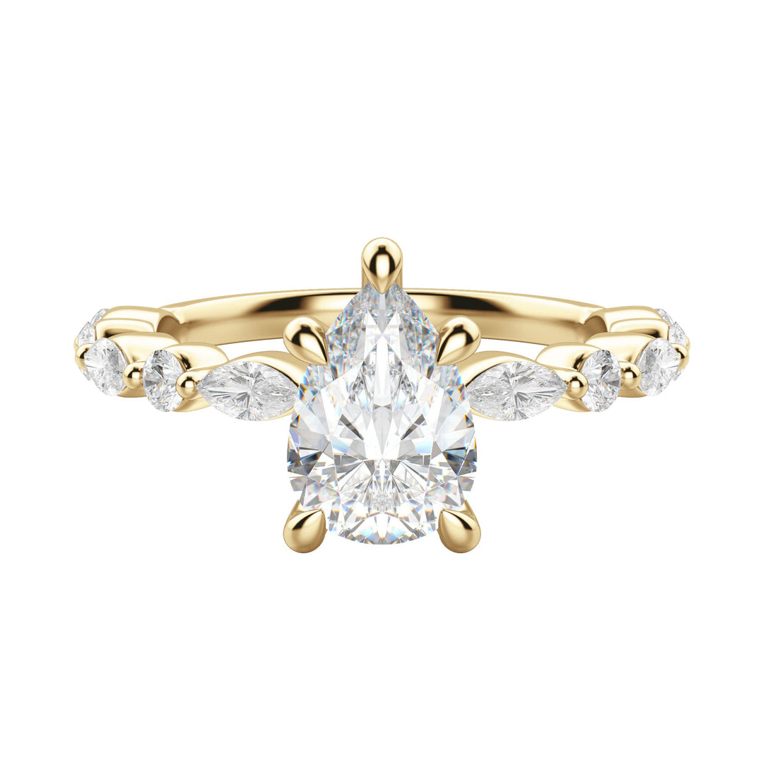 GAIA PEAR CUT MOISSANITE ENGAGEMENT RING