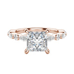 Load image into Gallery viewer, GAIA PRINCESS CUT MOISSANITE ENGAGEMENT RING