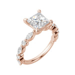 Load image into Gallery viewer, GAIA PRINCESS CUT MOISSANITE ENGAGEMENT RING
