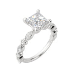 Load image into Gallery viewer, GAIA PRINCESS CUT MOISSANITE ENGAGEMENT RING