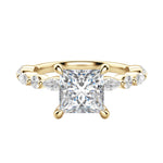 Load image into Gallery viewer, GAIA PRINCESS CUT MOISSANITE ENGAGEMENT RING