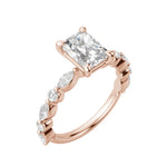 Load image into Gallery viewer, GAIA RADIANT CUT MOISSANITE ENGAGEMENT RING