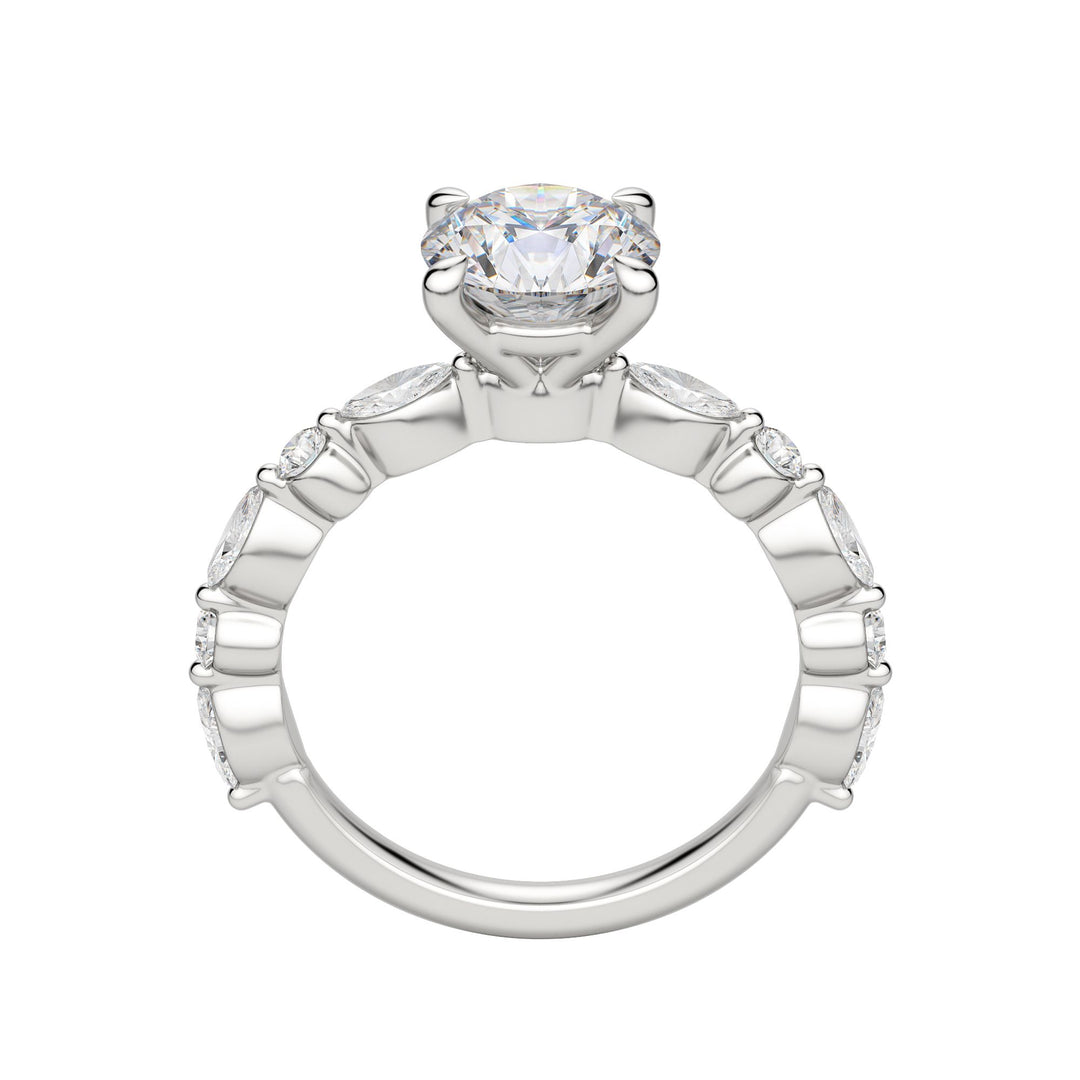 GAIA ROUND CUT MOISSANITE ENGAGEMENT RING