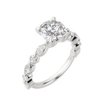Load image into Gallery viewer, GAIA ROUND CUT MOISSANITE ENGAGEMENT RING