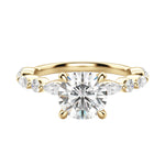 Load image into Gallery viewer, GAIA ROUND CUT MOISSANITE ENGAGEMENT RING