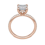 Load image into Gallery viewer, HERA ACCENTED ASSCHER CUT MOISSANITE ENGAGEMENT RING